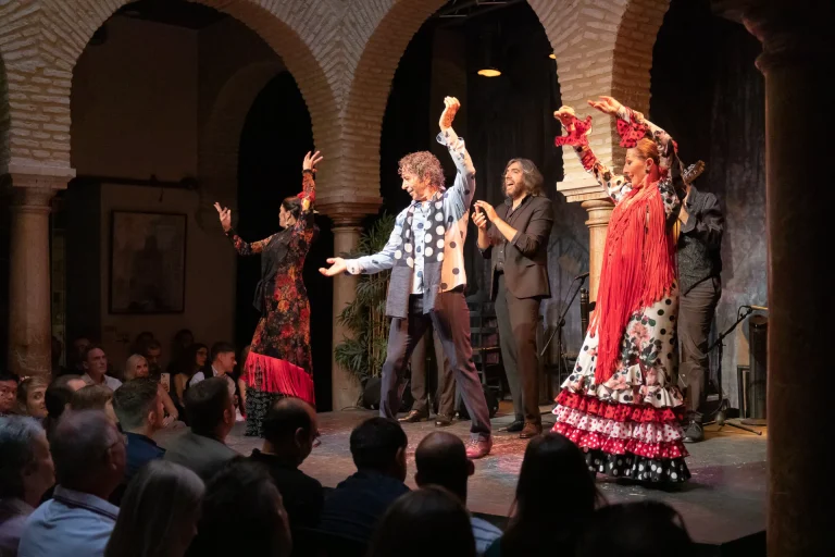 Spectacle de flamenco devant les participants
