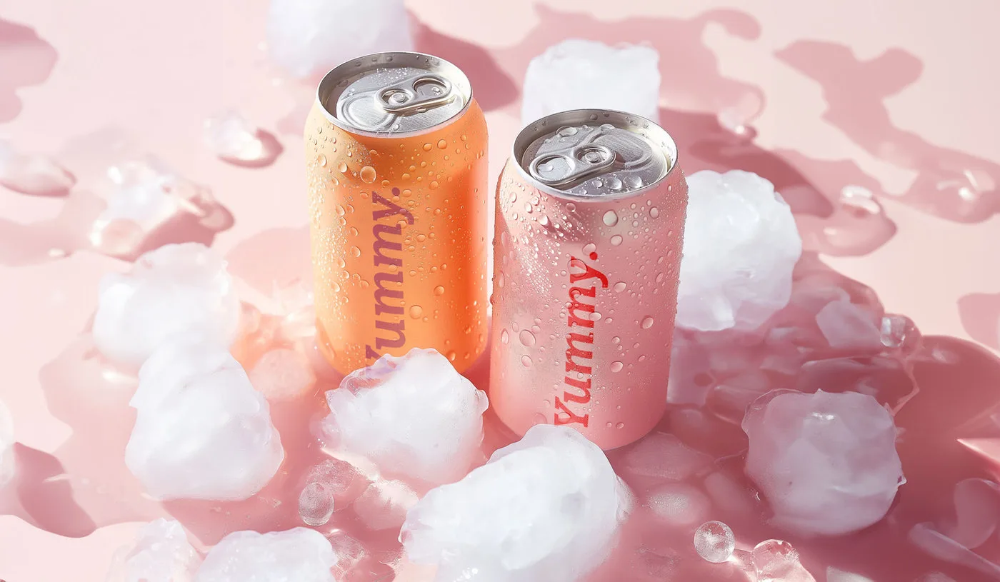 Canettes de soda colorées